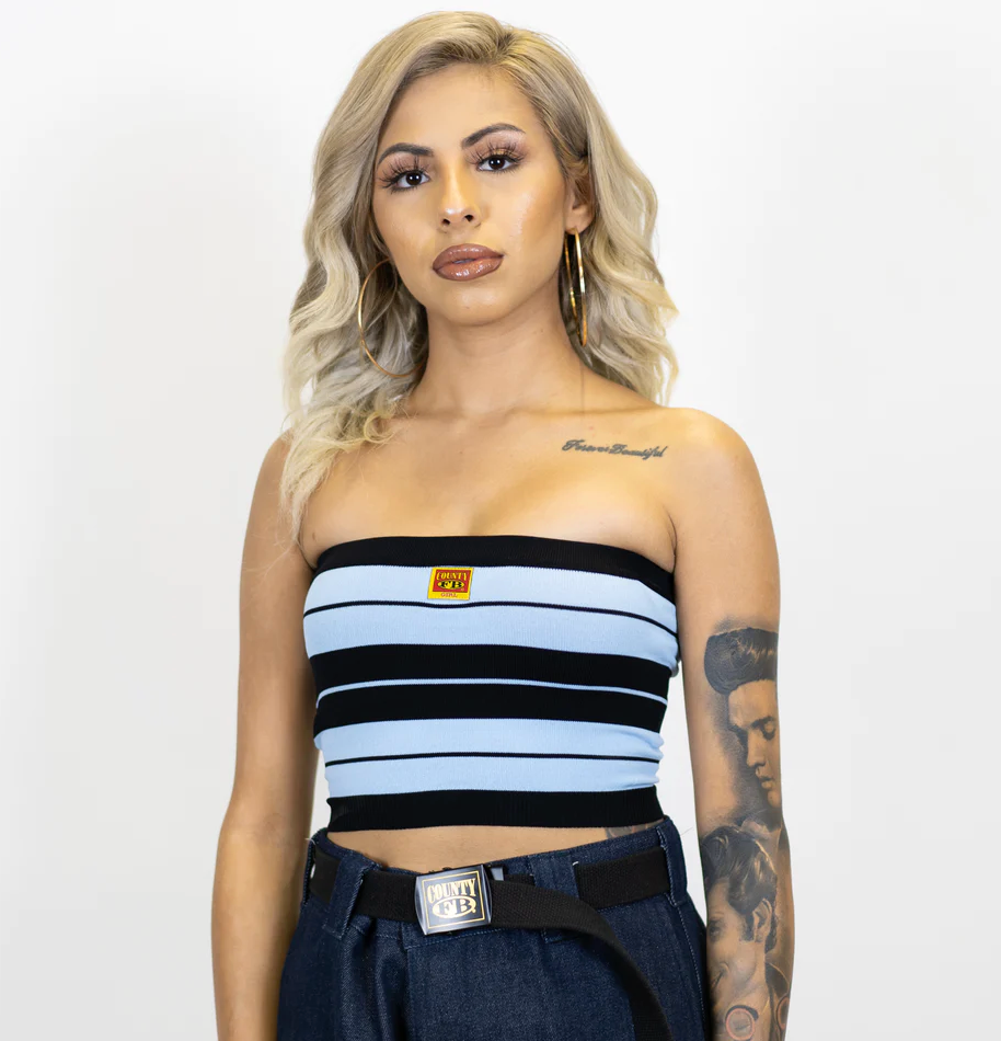 FB COUNTY CHARLIE BROWN TUBE TOP - Black/Sky