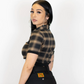 FB COUNTY FLANNEL CROP TOP